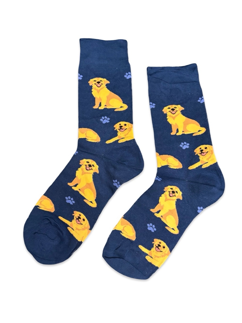 Golden Retriever Lab Novelty Crew Socks One Size Fits Most